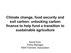 Climate change, food security and soil carbon