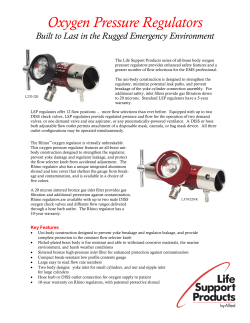 Oxygen Pressure Regulators - Allied Healthcare Products, Inc.