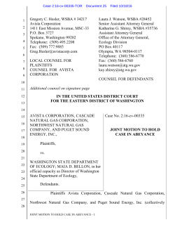 Joint Motion to Hold Case in Abeyance