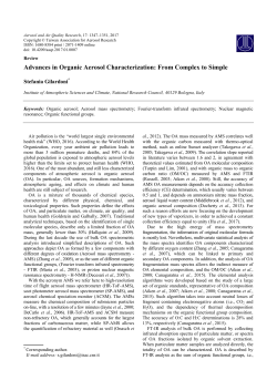 Advances in Organic Aerosol Characterization