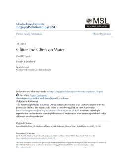 Glitter and Glints on Water - EngagedScholarship@CSU