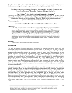 Development of an Adaptive Learning System with Multiple