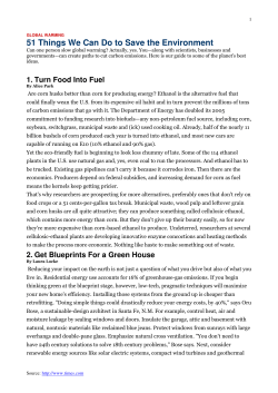 51 Things We Can Do to Save the Environment