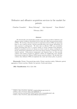 Defensive and offensive acquisition services in