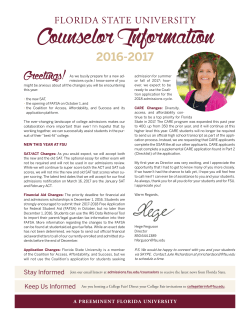 Counselor`s Brochure - FSU Admissions