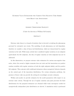 Extreme Value Estimators for Various Non