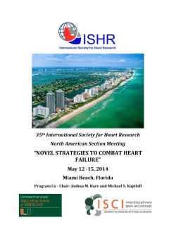 35 th International Society for Heart Research North American