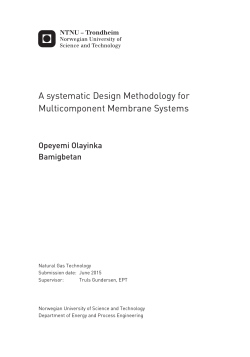 A systematic Design Methodology for Multicomponent Membrane