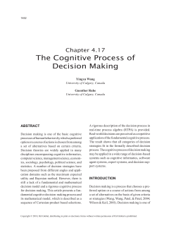 The Cognitive Process of Decision Making