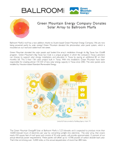 Green Mountain Energy Company Donates Solar