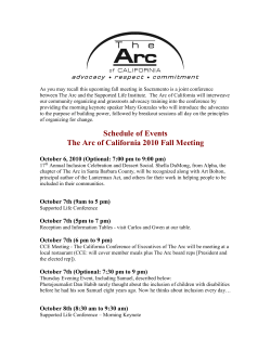 As you may recall this upcoming meeting in Sacramento is a joint