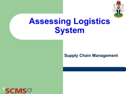 Assessing Logistics System Supply Chain Management
