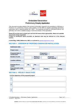 Preliminary Enquiry Application