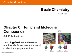 Naming Ionic Compounds with Polyatomic Ions