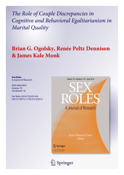 The Role of Couple Discrepancies in Cognitive and Behavioral