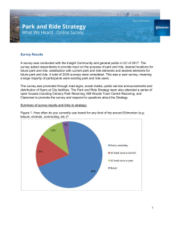 Park and Ride Strategy May 2017