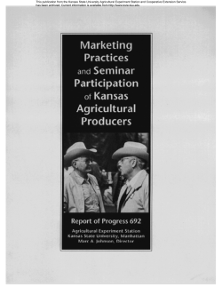 SRP692 Marketing Practices and Seminar Participation of Kansas