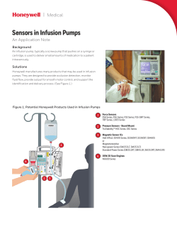 Sensors in Infusion Pumps Application Note