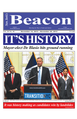 Mayor-elect De Blasio hits ground running