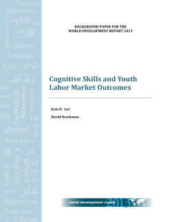 Cognitive Skills and Youth Labor Market Outcomes