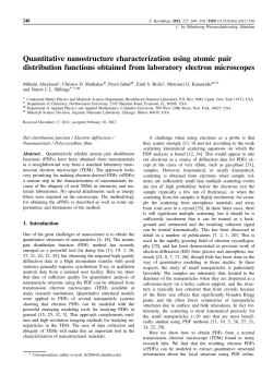Quantitative nanostructure characterization using atomic pair
