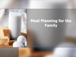 Meal Planning for the Family
