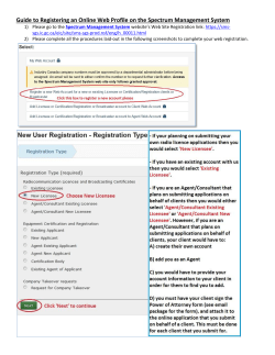 Guide to Registering an Online Web Profile on the Spectrum