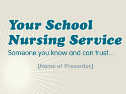 My Team Jane Dean Specialist Practitioner in School Health