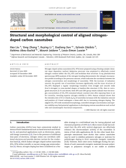 Structural and morphological control of aligned nitrogen