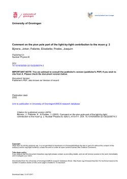 University of Groningen Comment on the pion pole part of the light