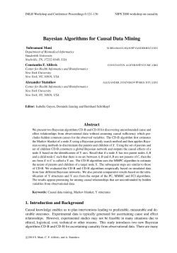 Bayesian Algorithms for Causal Data Mining