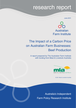 The impact of a carbon price on Australian farm businesses