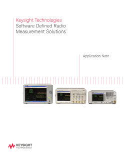 Keysight Technologies Software Defined Radio Measurement