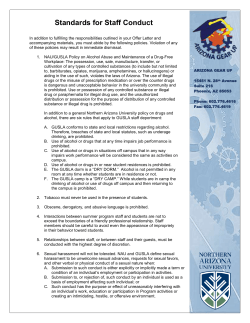 Standards for Staff Conduct - Northern Arizona University