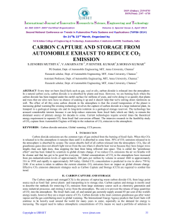 carbon capture and storage from automobile exhaust to