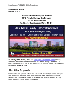 Additional Requirements for Selected Presenters