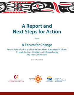 A Report and Next Steps for Action