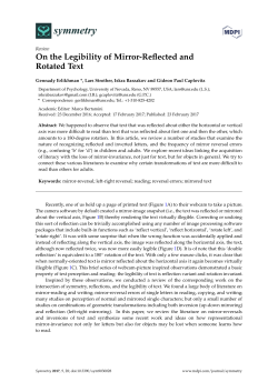 On the Legibility of Mirror-Reflected and Rotated Text