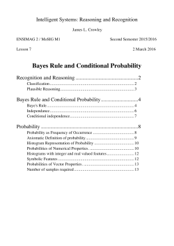 Bayes Rule and Conditional Probability