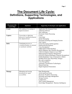 The Document Life Cycle: