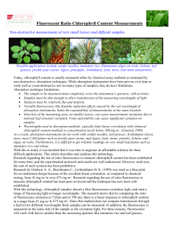 Fluorescent Ratio Chlorophyll Content Measurements