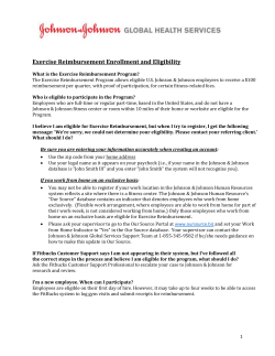 Exercise Reimbursement Enrollment and