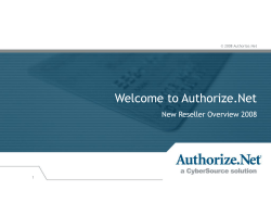 New Reseller Overview