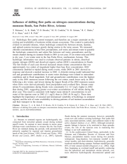 Influence of shifting flow paths on nitrogen concentrations during