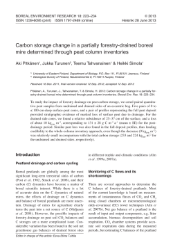 carbon storage change in a partially forestry