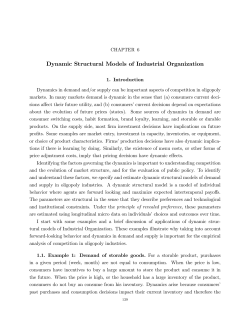 Dynamic Structural Models of Industrial Organization
