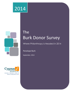 The Cygnus Donor Survey - Cygnus Applied Research