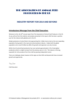 the association of animal feed producers in the uk industry