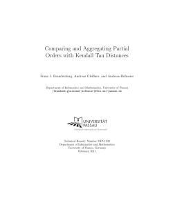 Comparing and Aggregating Partial Orders with Kendall Tau
