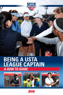 Being A USTA LeAgUe CApTAin